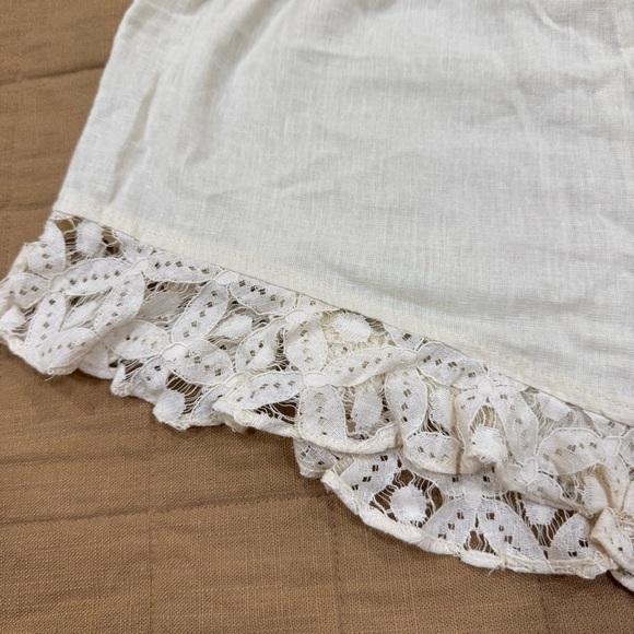 Free People Lace Linen Blend Cream Color Shorts Size XS - Picture 2 of 7